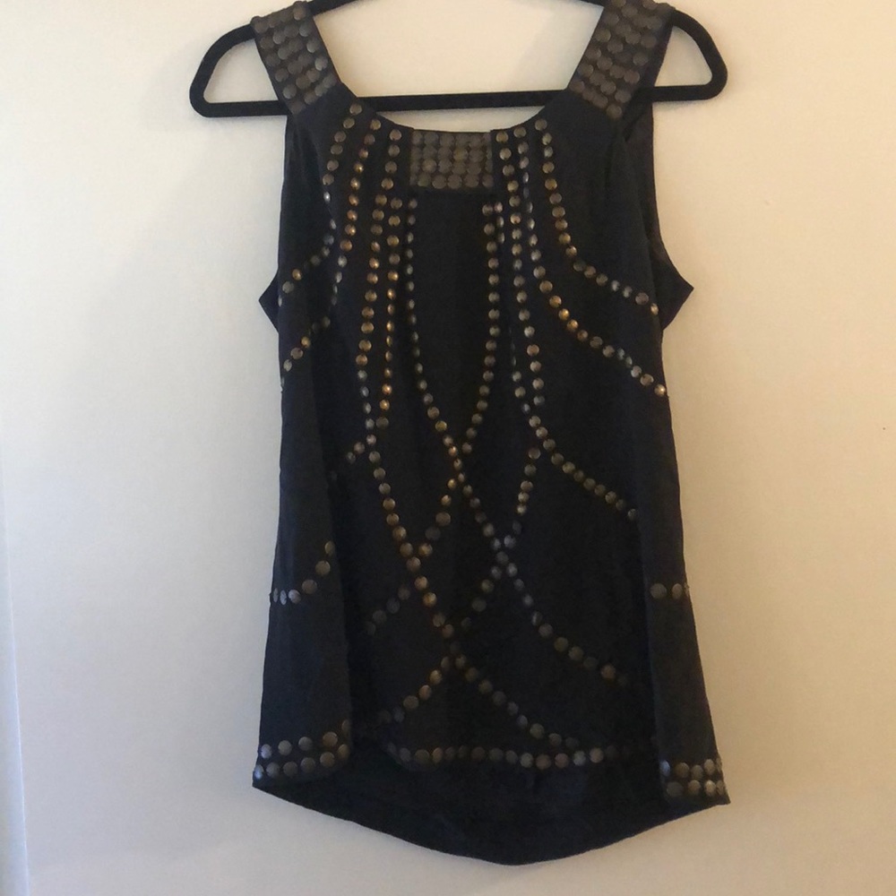 Black top with gold detail